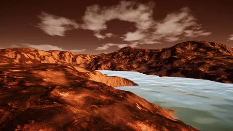 Water on Mars Video stock 106829939