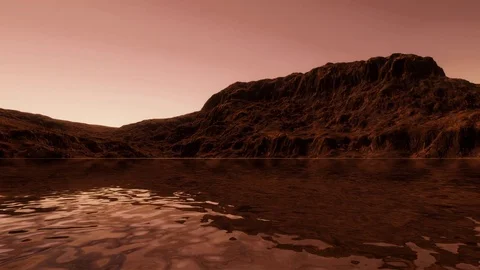 Water On Mars Like Terrain Video stock 91672676