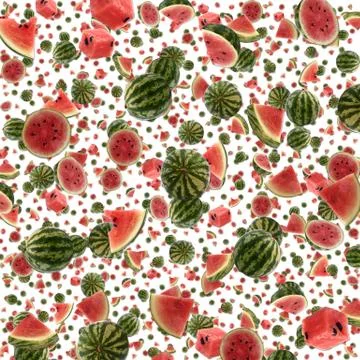 Water melon background (on white) Stock Illustration