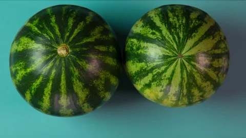 Water Melon spinning Stock Footage 88349325