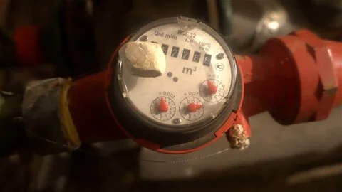 Water meter in the basement Video stock 83298658
