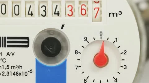 Water meter, close up 스톡 동영상 12652196