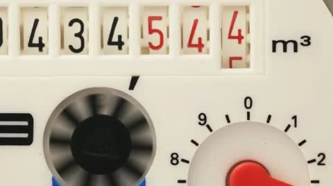 Water meter, close up Stock Footage 12659903