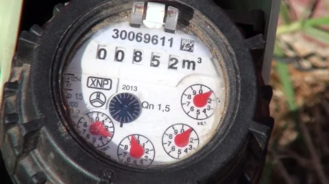 Water Meter counting up Video stock 56939067