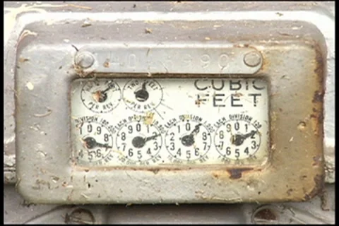 Water meter dials Video stock 7819065