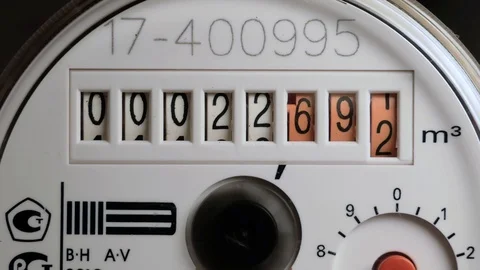 Water meter Stockbeeldmateriaal 106225764