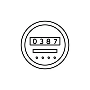 Water meter icon element of plumbing icon for mobile concept and web apps. Th Stock Illustration