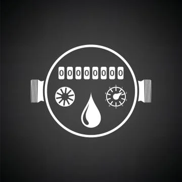 Water meter icon Stock Illustration