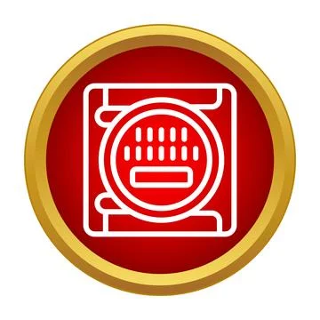 Water meter icon measuring resource consumption Stock Illustration