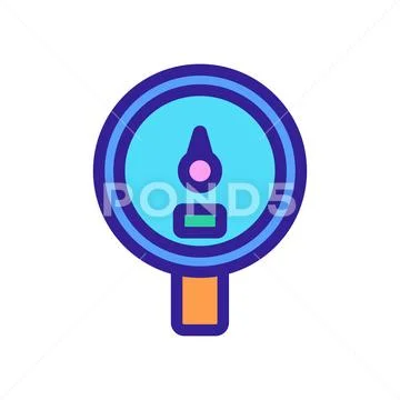 Water meter icon vector. Isolated contour symbol illustration Stock Illustration