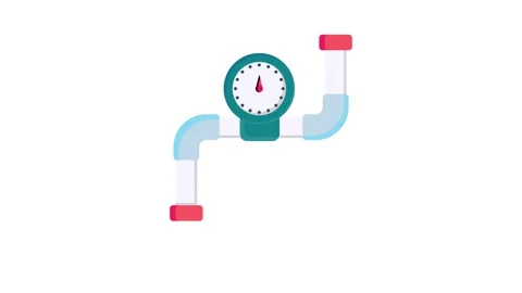 A water meter with an integrated clock, indicating both water consumption a.. Stock Footage 332413115