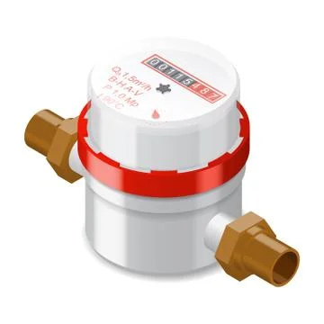 Water meter isometric icon Stock Illustration