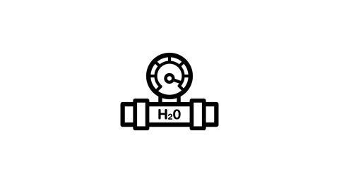 Water meter level up and down icon animation isolated on white background Vídeos de archivo 341552214