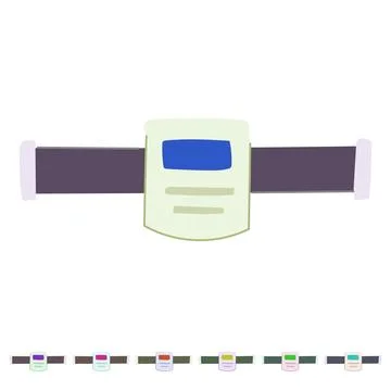Water meter measuring consumption on residential pipe graphic Stock Illustration