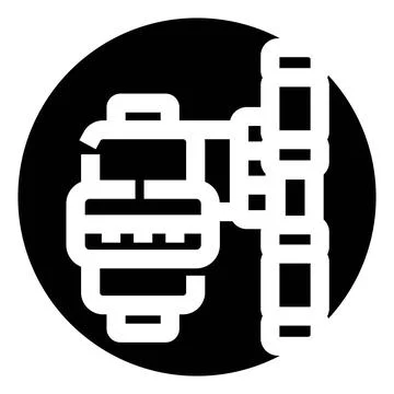 Water meter measuring pipe flow consumption icon Stock Illustration