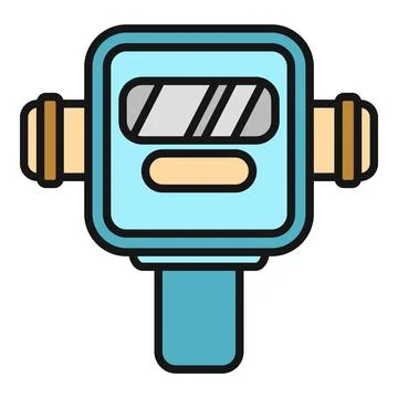 Water meter measuring utility usage vector icon Stock Illustration