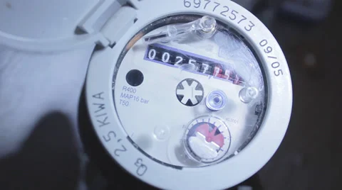 Water Meter not running Stock Footage 37209748