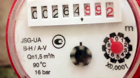 Water Meter Running Stock Footage 47861602