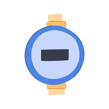 Water meter showing zero consumption or disabling service Stock Illustration