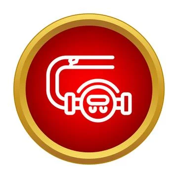 Water meter utility icon measuring plumbing consumption Illustrazione stock