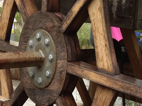 Water mill detail Stock Footage 89130477