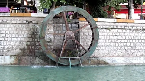 Water mill seamless looping paddle Stock Footage 8730323