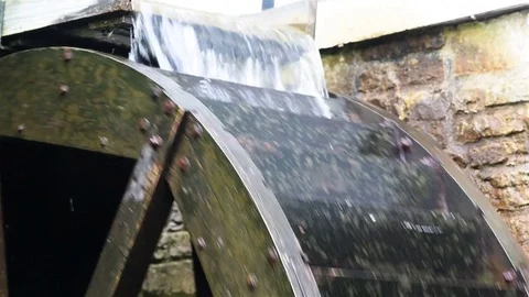 Water Mill Wheel Close Up Stock Footage 78561631