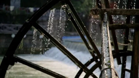 Water Mill Wheel 動画素材 81458536