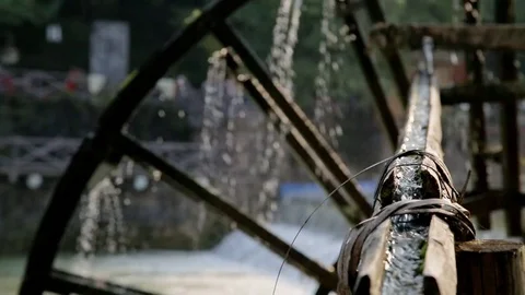 Water Mill Wheel Stock Footage 81458616