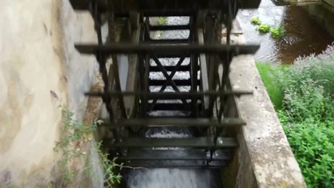 Water mill wheel Stock-Footage 82442005
