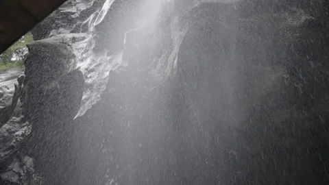 Water mist falling down in slow motion, slog3 Stock Footage 166636028