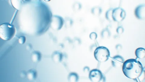 Water Molecular Structure Moving Through Digital Microscope Illustration Stock-Footage 313756440