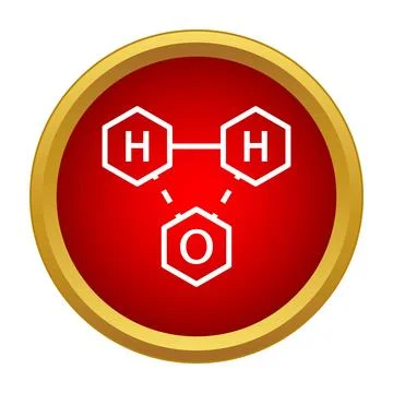 Water molecule chemical structure representing science concept 스톡 일러스트