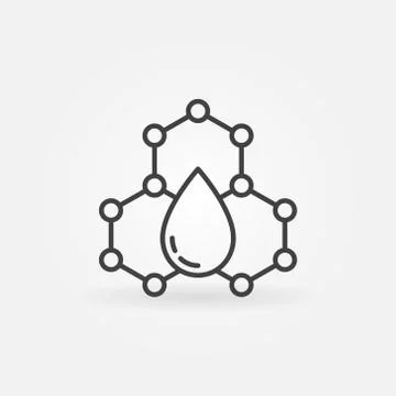 Water molecule concept icon Stock Illustration