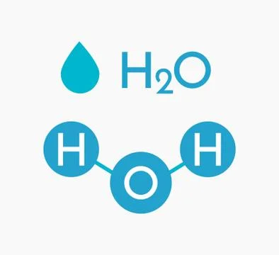 Water molecule H2O compound. Vector illustration Stock Illustration
