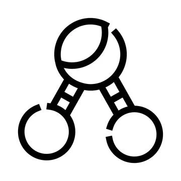 Water molecule h2o structure icon and symbol Stock Illustration