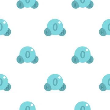 Water molecule pattern flat Illustrazione stock