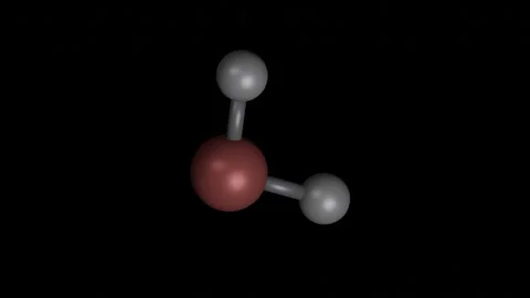Water molecule rotating 3D model, 4K scientific visualization loop Vídeos de archivo 344702062