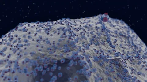 A water molecule settling transferring heat to a condensation nucleus. Stock Footage 58937506