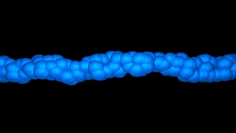 Water molecules flowing. 3d animation Stock Footage 112899532