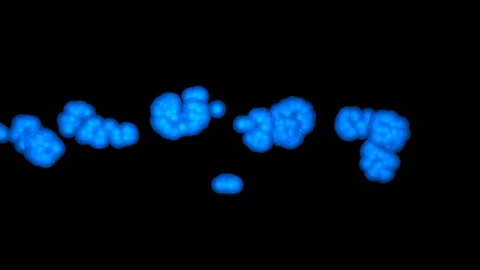 Water molecules flowing. 3d animation Stock Footage 112899585