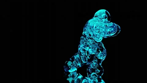 Water Monster Dancing, house Dancing, isolated Stock Footage 171940738