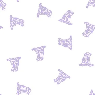 Water monster glyph seamless pattern Illustrazione stock