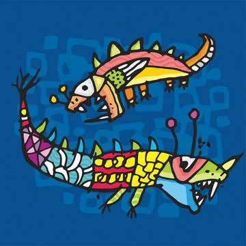 Water Monster Stock Illustration