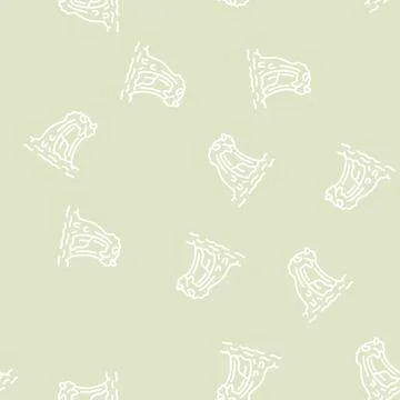 Water monster line seamless pattern Illustrazione stock