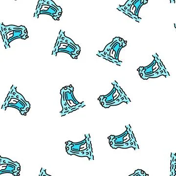 Water monster vector seamless pattern Illustrazione stock