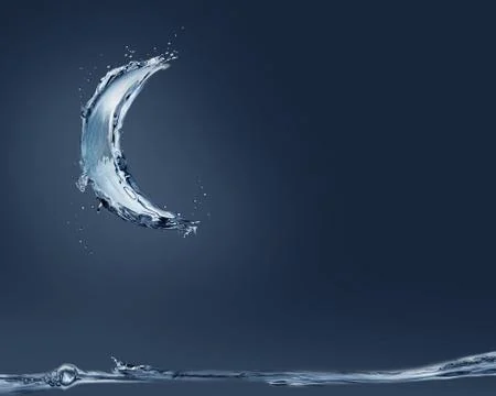Water Moonlight Stock Illustration