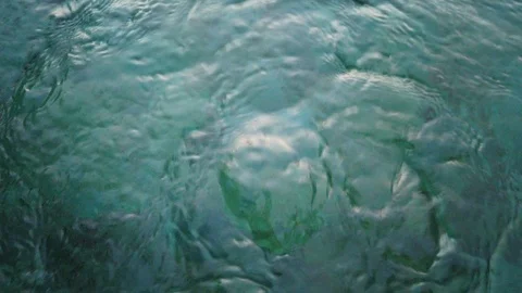 Water in motion in green pool, close up, 4K Stock Footage