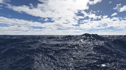 Water Motion: Sunny Ocean Stock Footage 48986643