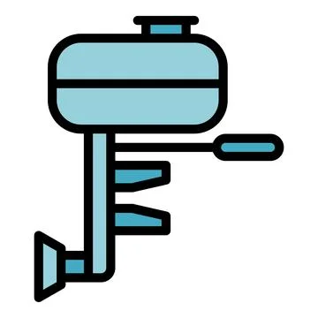 Water motor icon vector flat Stock Illustration